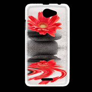 Coque HTC Desire 516 Fleurs et galet