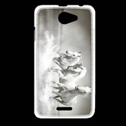 Coque HTC Desire 516 Chevaux blancs