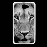 Coque HTC Desire 516 Lion en noir et blanc
