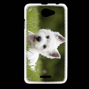 Coque HTC Desire 516 Chiot terrier blanc 2