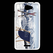 Coque HTC Desire 516 transat et skis neige