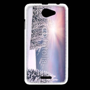 Coque HTC Desire 516 paysage d'hiver