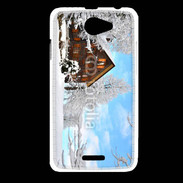 Coque HTC Desire 516 Chalet enneigé 2