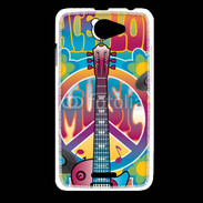 Coque HTC Desire 516 Peace love music 3