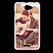 Coque HTC Desire 516 Guitariste peace and love 1