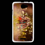 Coque HTC Desire 516 Groupe de hippie dans les champs