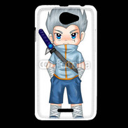 Coque HTC Desire 516 Chibi style illustration of a superhero 2