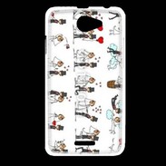 Coque HTC Desire 516 Bande dessinée de mariés