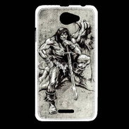 Coque HTC Desire 516 Guerrier en dessin 25