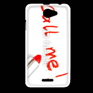 Coque HTC Desire 516 Call me en rouge à lèvres