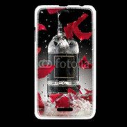 Coque HTC Desire 516 Bouteille alcool pétales de rose glamour