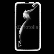 Coque HTC Desire 516 Femme enceinte en noir et blanc