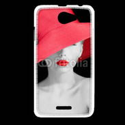 Coque HTC Desire 516 Femme élégante en noire et rouge 10