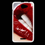 Coque HTC Desire 516 Bouche fatale rouge