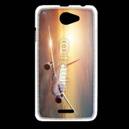 Coque HTC Desire 516 Avion de ligne au coucher de soleil