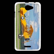 Coque HTC Desire 516 Avio Biplan jaune