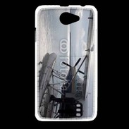 Coque HTC Desire 516 Hydravion noir et blanc