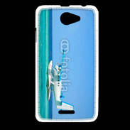 Coque HTC Desire 516 Hydravion au dessus de la mer turquoise