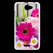Coque HTC Desire 516 Bouquet de fleur sur bois