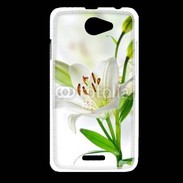 Coque HTC Desire 516 Fleurs de Lys blanc