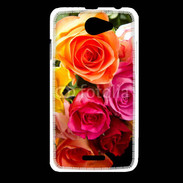 Coque HTC Desire 516 Bouquet de roses multicouleurs