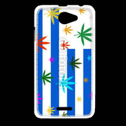 Coque HTC Desire 516 Drapeau Uruguay cannabis