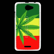 Coque HTC Desire 516 Drapeau reggae cannabis