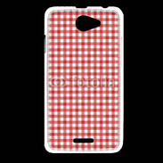 Coque HTC Desire 516 Effet vichy rouge et blanc