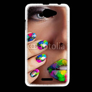 Coque HTC Desire 516 Bouche et ongles multicouleurs 5