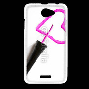 Coque HTC Desire 516 Coeur avec vernis à ongle 50