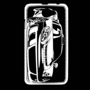 Coque HTC Desire 516 Illustration voiture de sport en noir et blanc
