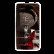 Coque HTC Desire 516 Verres de vin rouge et tonneaux