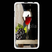 Coque HTC Desire 516 Verre de vin rouge et grappe de raisin