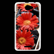 Coque HTC Desire 516 Fleurs Zen rouge 10