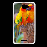 Coque HTC Desire 516 Couple d'oiseaux colorés