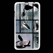 Coque HTC Desire 516 Orque noir et blanc