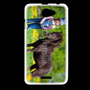 Coque HTC Desire 516 Petite fille avec son poney