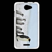 Coque HTC Desire 516 Famille de Pingouin Empereur