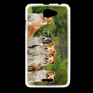 Coque HTC Desire 516 Groupe de 5 chiens Border Collie