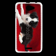 Coque HTC Desire 516 Chiot noir et blanc 5