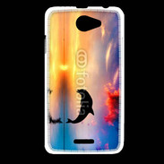 Coque HTC Desire 516 Dauphin dans l'océan 5