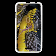 Coque HTC Desire 516 Serpent noir et jaune