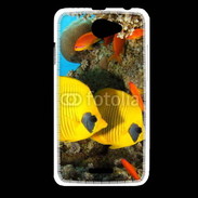 Coque HTC Desire 516 Poissons exotiques jaune 5