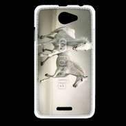 Coque HTC Desire 516 Chevaux blancs