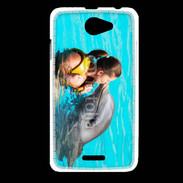 Coque HTC Desire 516 Bisou de dauphin