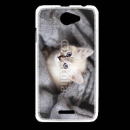 Coque HTC Desire 516 Chaton aux yeux bleus 10