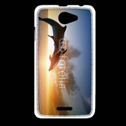 Coque HTC Desire 516 Saut de dauphin au couché de soleil