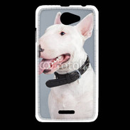 Coque HTC Desire 516 Portrait de Bull terrier blanc 5