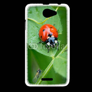 Coque HTC Desire 516 Coccinelle sur une feuille