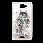 Coque HTC Desire 516 hibou en aquarelle